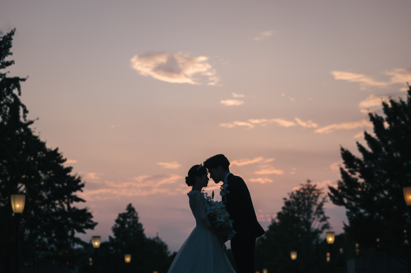 美しいグラデーションのサンセット