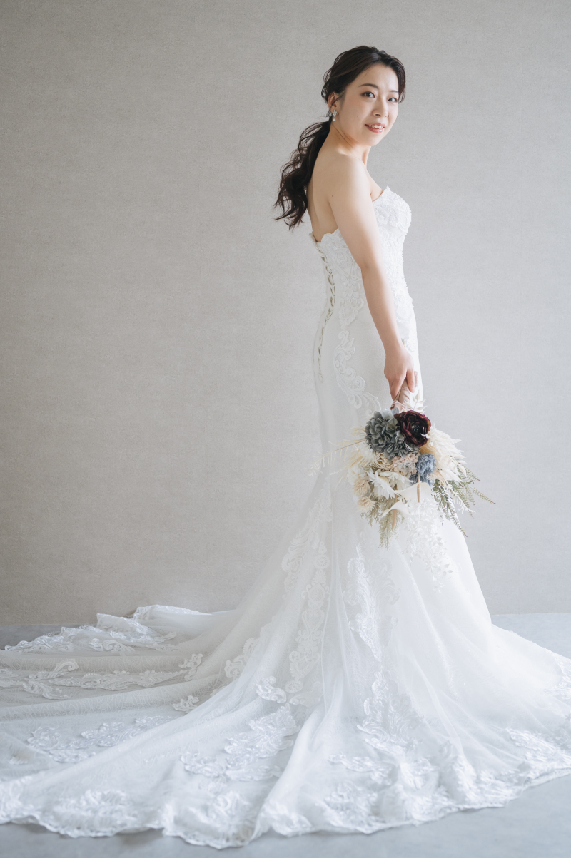 マーメイドラインを活かしたショット