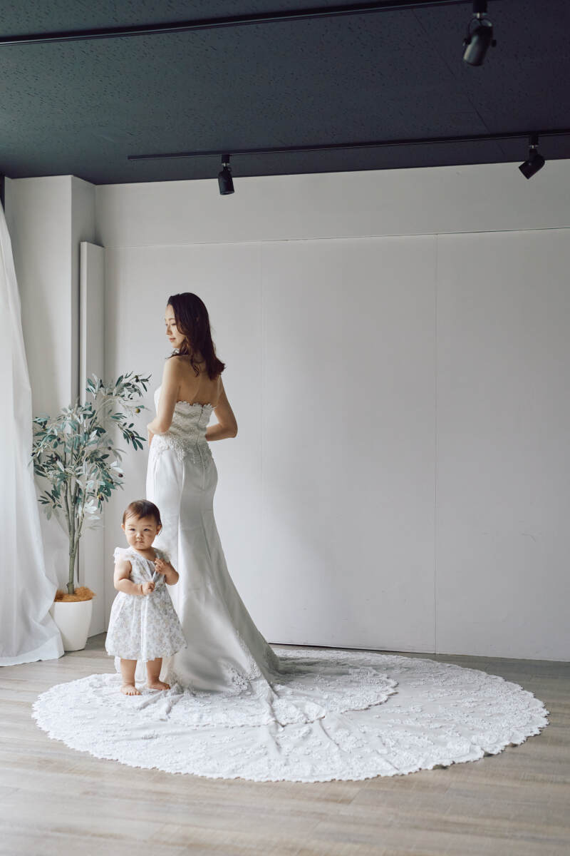 ロングドレスとお子様♡