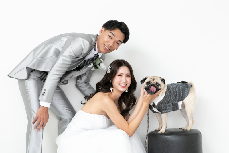 ワンちゃんとスタジオ撮影～サンセットの丸の内