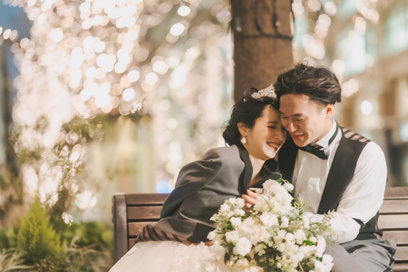 寒い中での撮影も支えあって♡