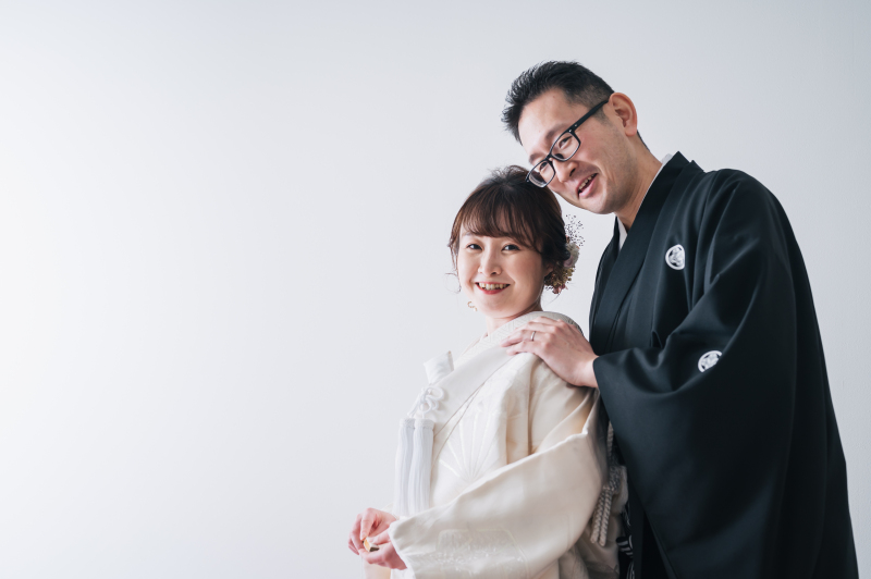 スタジオにて白無垢撮影