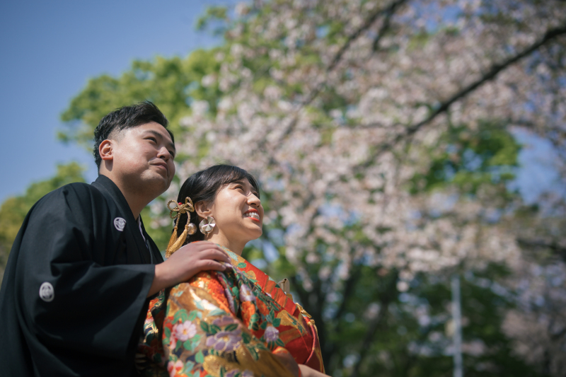満開の桜の下で♡