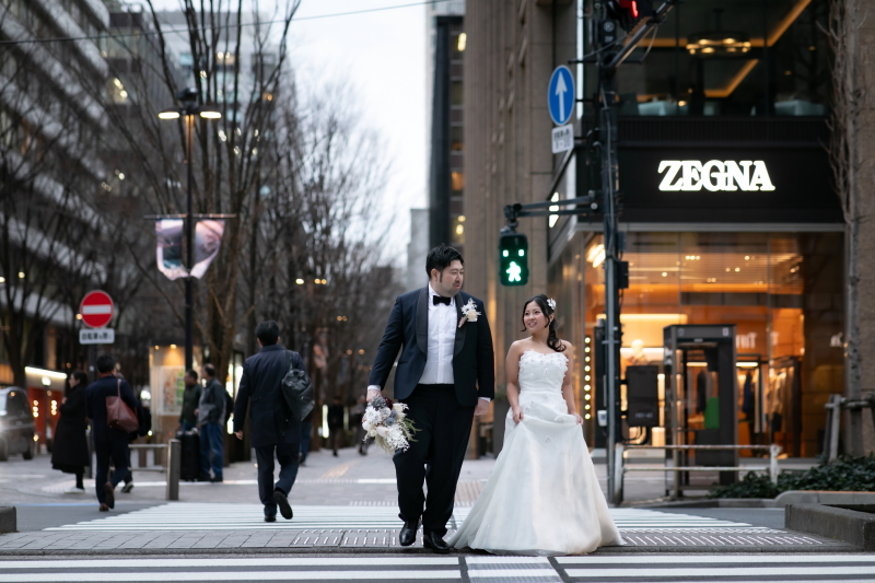 丸の内のショッピング街で♡