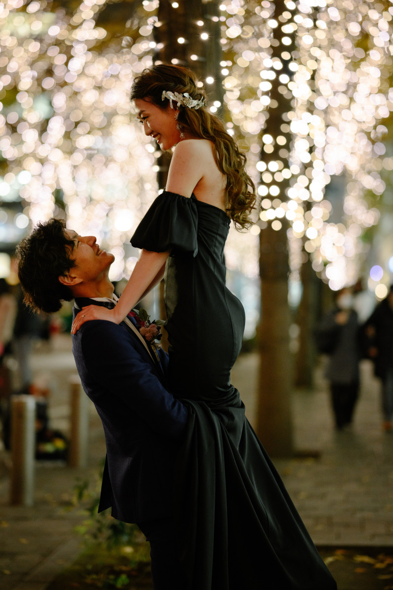 星空のようなイルミネーションに照らされて…☆