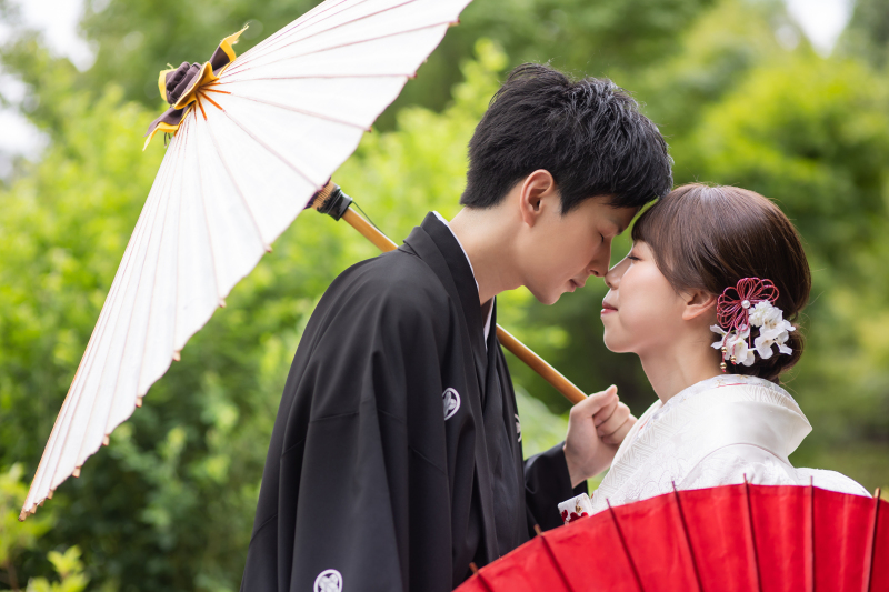 小物を使って和装ならではの一枚に