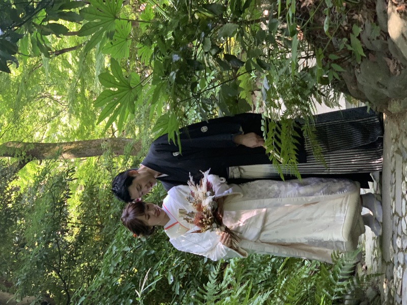 緑に囲まれてのツーショット