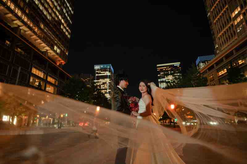 ベールをなびかせて♪