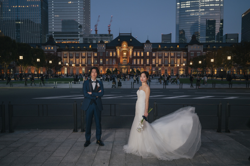 マーメイドドレスのトレーンも♡