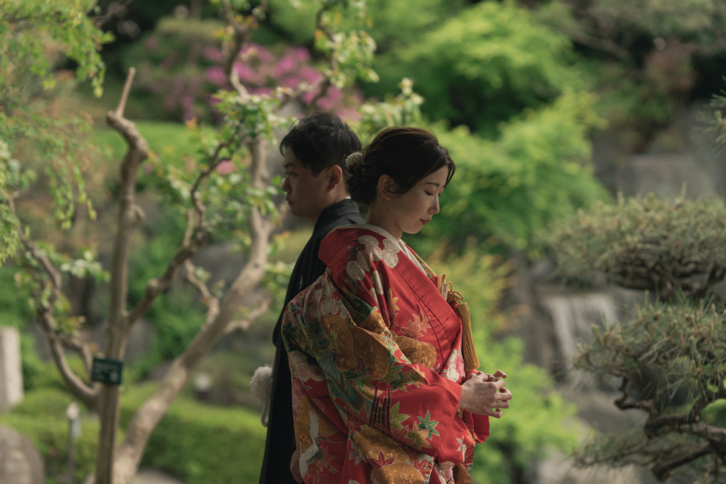 日本庭園ならではの豊かな緑