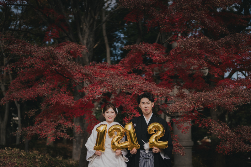 庭園でもバルーンを使用！