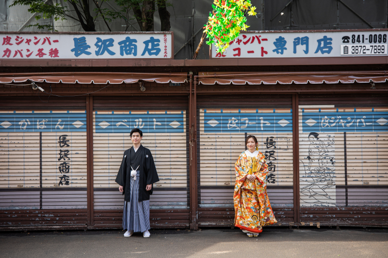 レトロな街角で