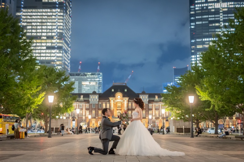 ブーケを使ってプロポーズ