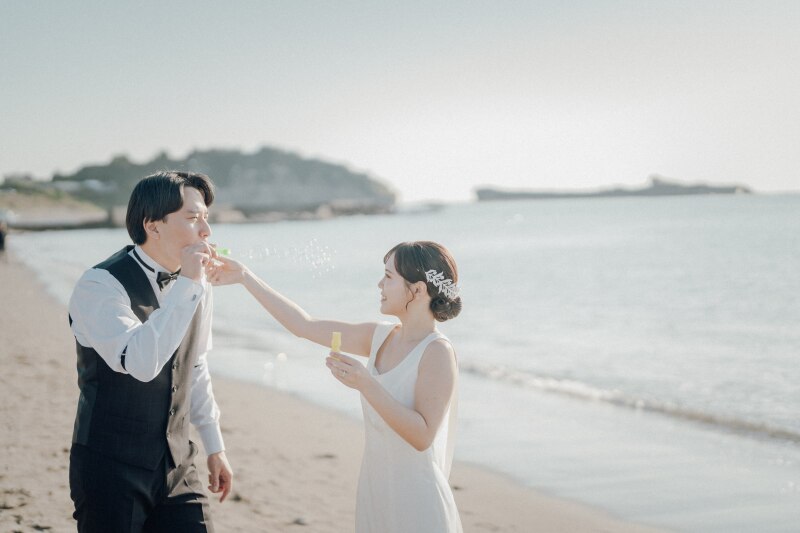 シャボン玉を使って♪