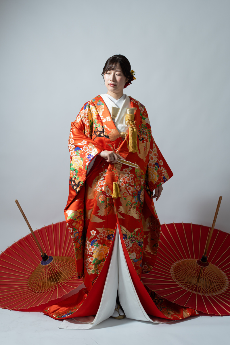 白無垢から色打掛にお掛け替え