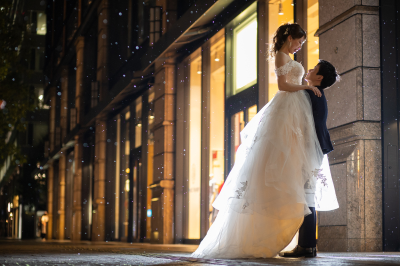 前抱っこでロマンチック度倍増!