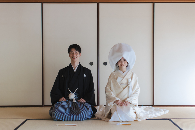 綿帽子も付けてきっちりと