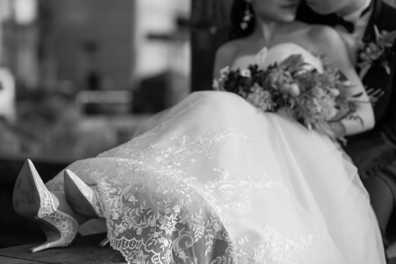 モノクロ足元ショット