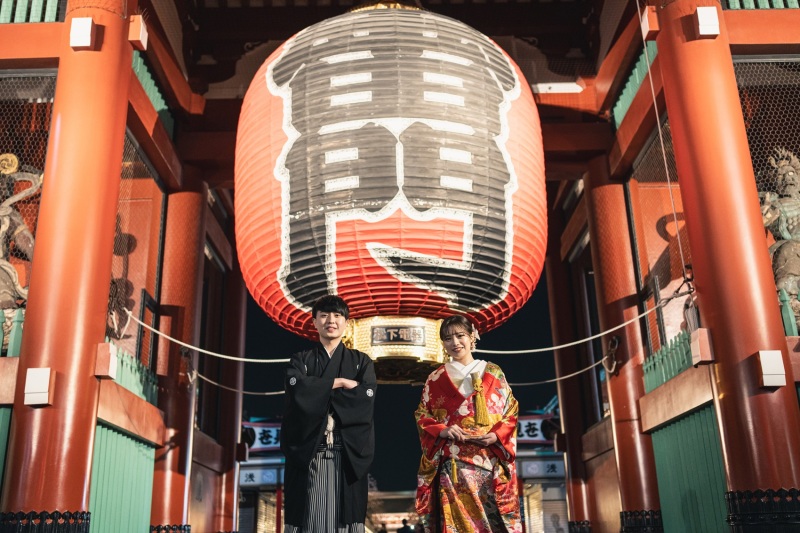 浅草にて色打掛で撮影♪