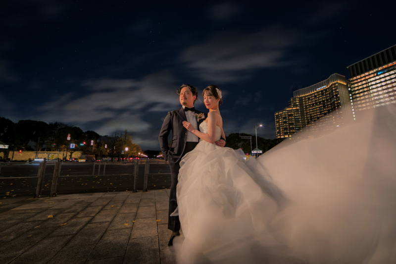 ご要望の多い、ドレスの動きを生かした撮影