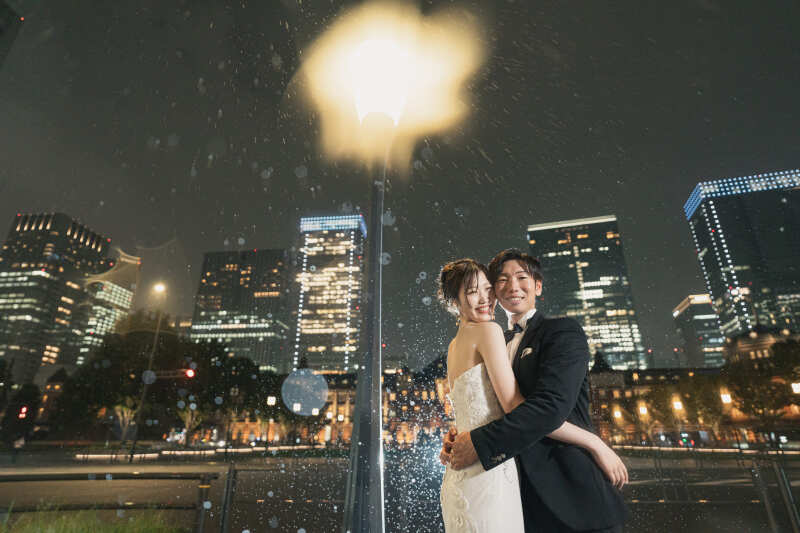 雨を楽しみながらの撮影