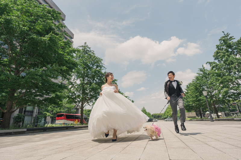 ワンちゃんとともにデイタイム撮影！