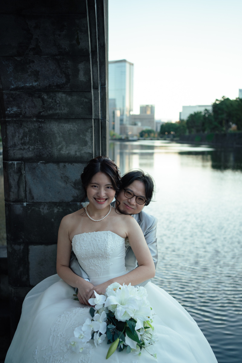 バックハグで、自然な笑顔が溢れて♡