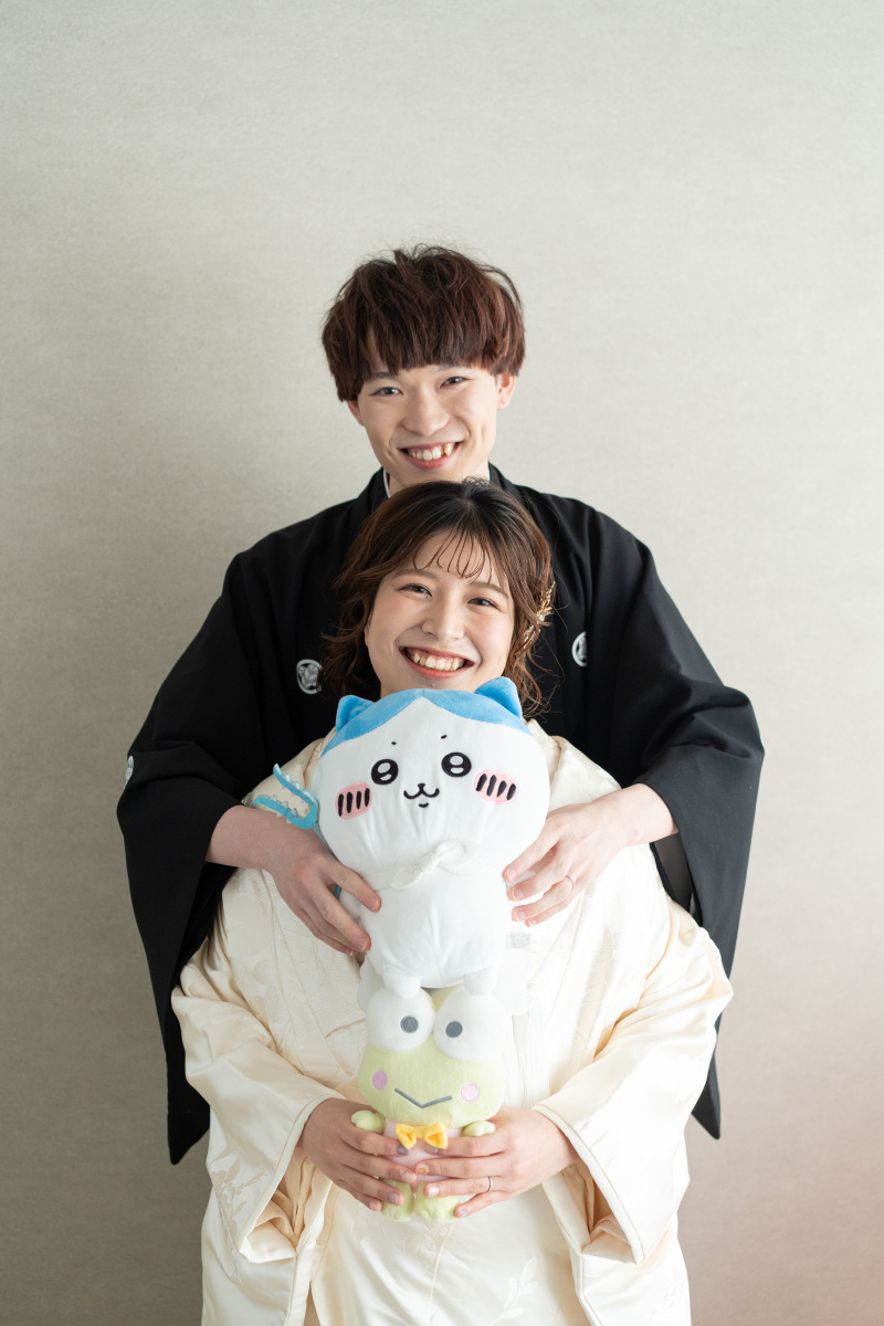 ちいかわとけろっぴのぬいぐるみと共に♪