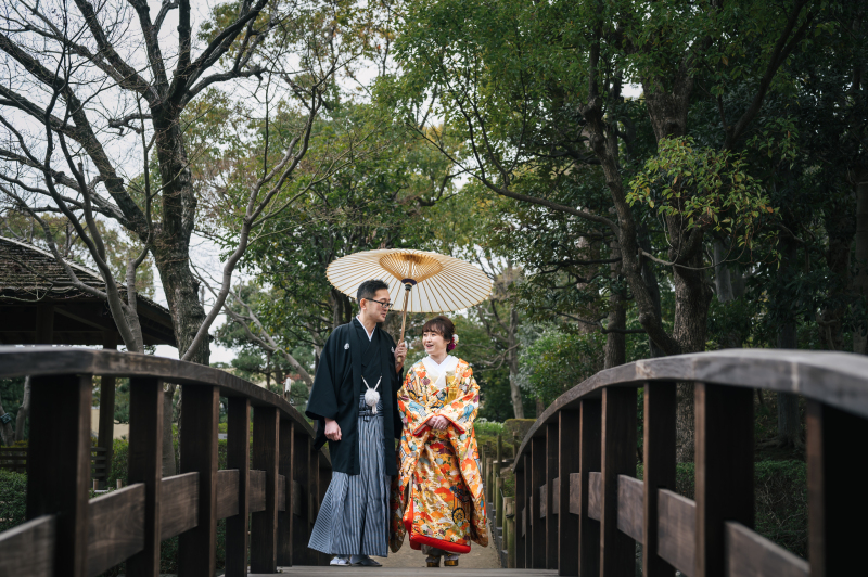 歴史を感じる橋にて撮影