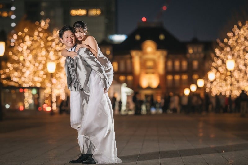 ロマンティックなおんぶポーズ♡