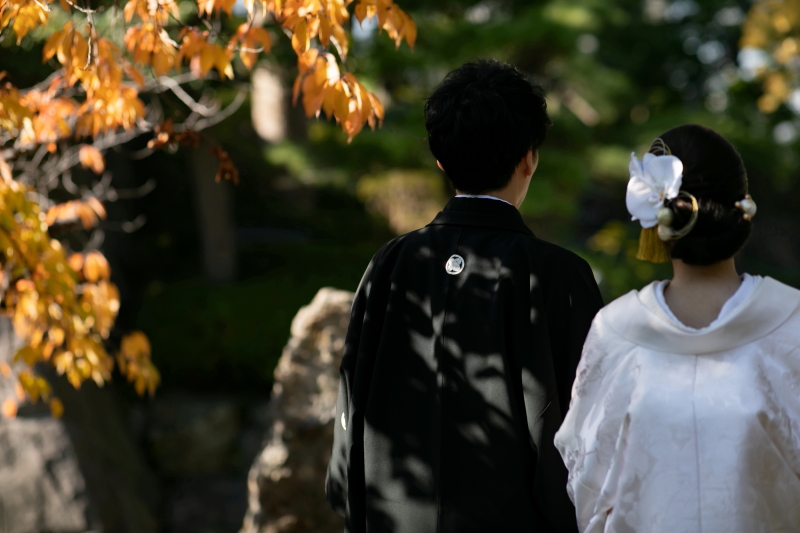 色づき始めた紅葉がいいアクセント