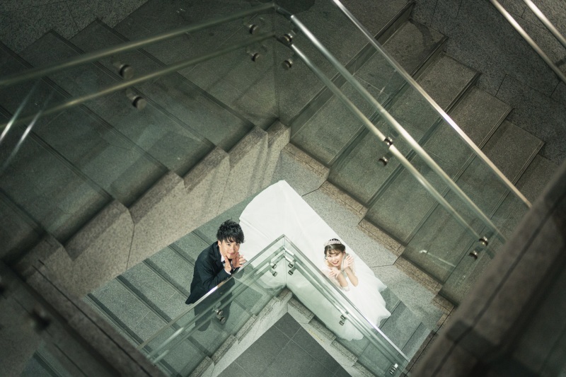 階段を使った珍しいショット