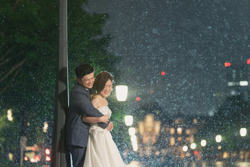 雨降る中の撮影!