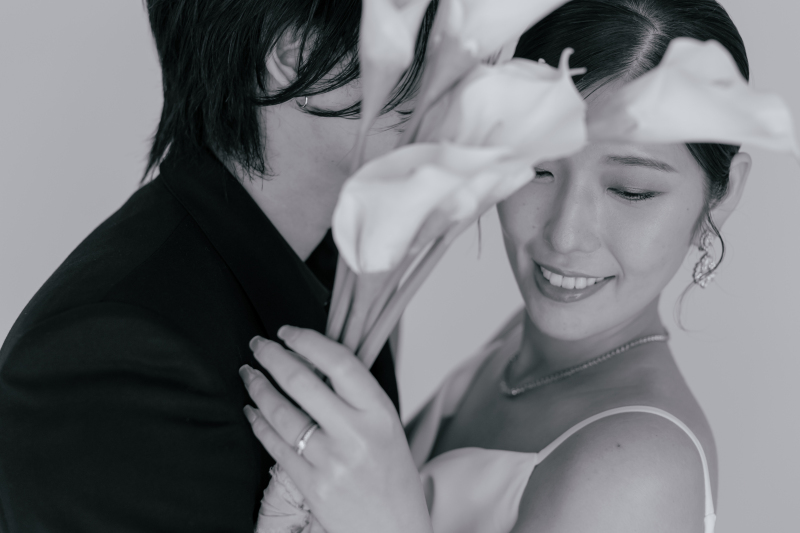 モノクロショットで一気に大人な雰囲気に