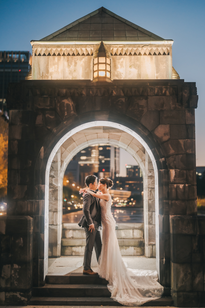 ライトアップされた和田倉門で♡