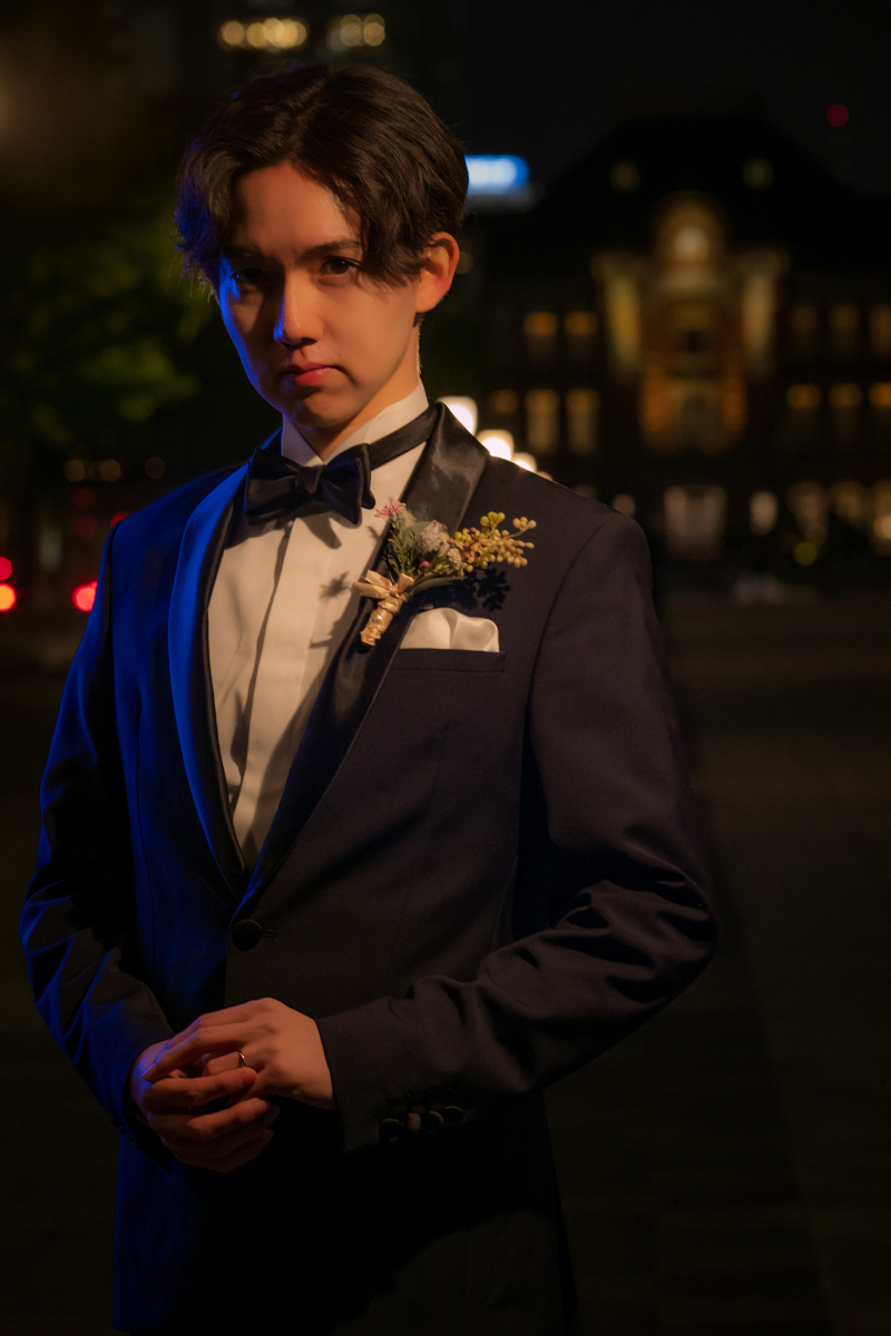 ご新郎のソロ写真も素敵に撮ります！