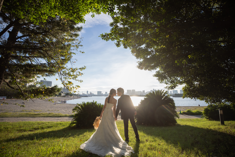 緑と海がきれいなショット