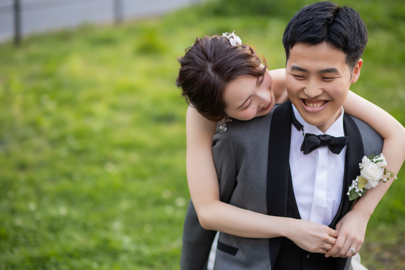 色の映える緑で撮影♪