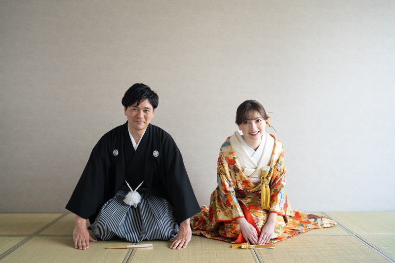 畳セットでお辞儀ポーズ