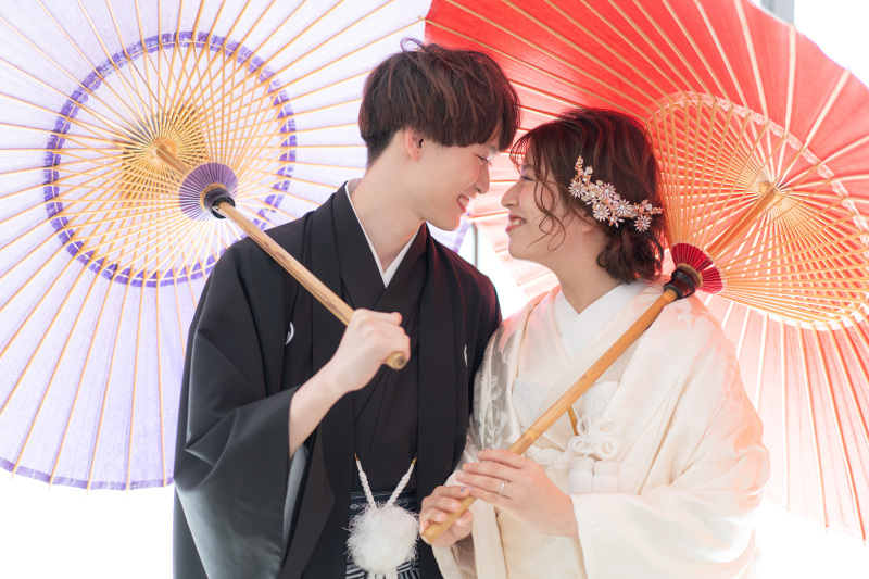 番傘ショットを少しアップで!