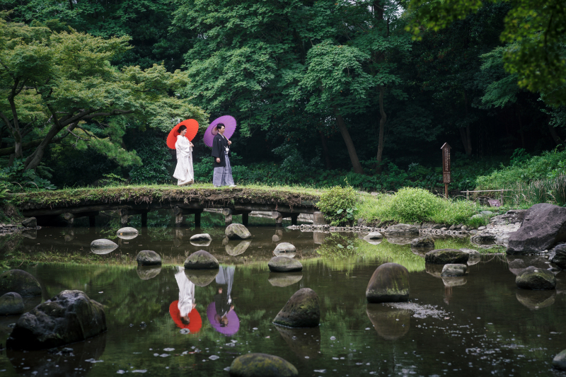 庭園を散歩！和装プラン！