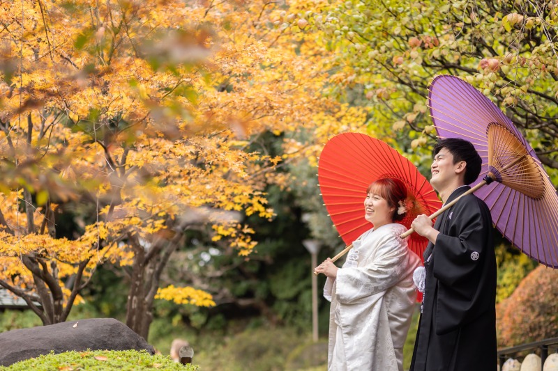 お決まり番傘ショット