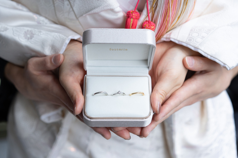 リングボックスをアップで