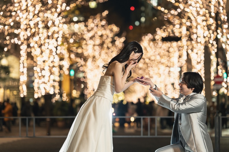 ロマンチックなプロポーズショット♡