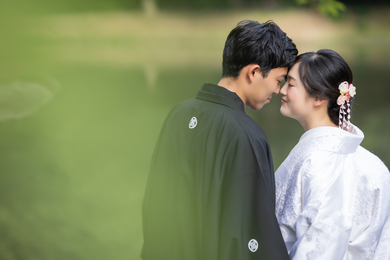 真夏の緑の中で