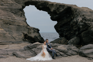 大自然を背景にドラマティックな城ヶ島フォト