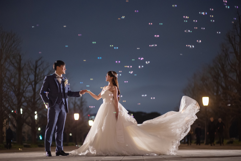 バブルの中で夢のような空間♡