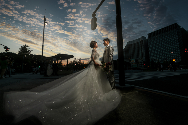 信号待ちの間に!