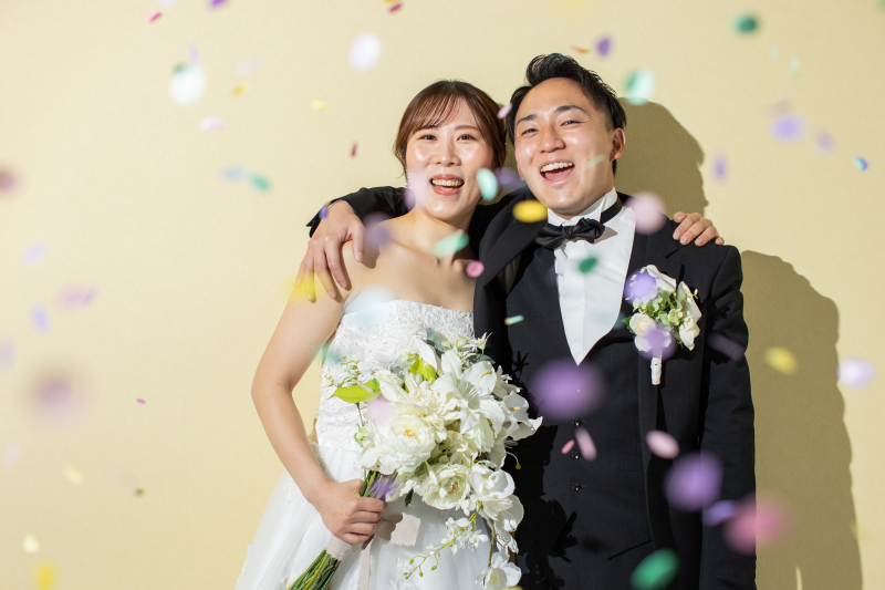 コンフェッティで華やかに