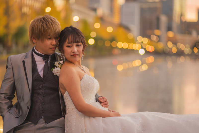 イチョウ並木がイエローに輝くショット♡